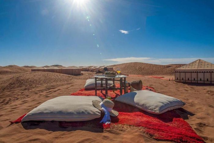 Experience Luxury in the Moroccan Desert at Erg Lihoudi Luxury Desert Camp